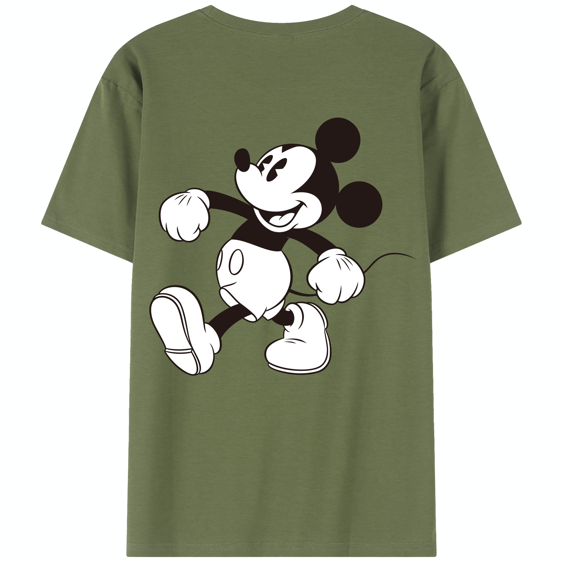 （画像用） ミッキーマウス Mickey Mouse 綿100％半袖Tシャツ（背面プリント）